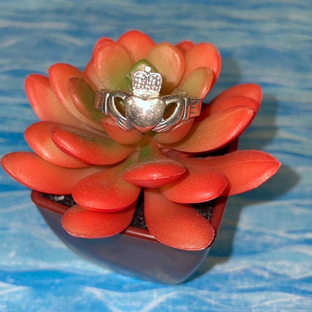 Claddagh Silver Ring - image 2